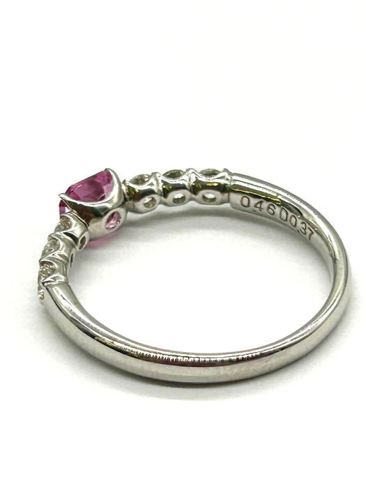 NO BRAND Pink Sapphire Diamond Ring