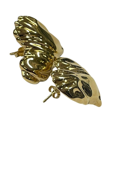 NO BRAND Heart Gold Stud Earrings