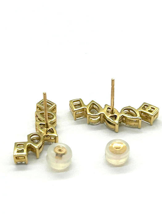 NO BRAND 5P Diamond Crawler Earrings