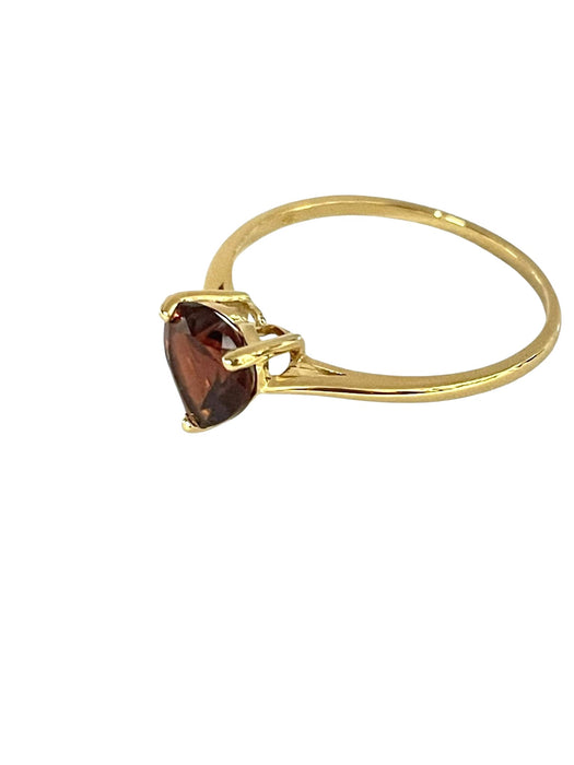 NO BRAND Garnet Heart Ring
