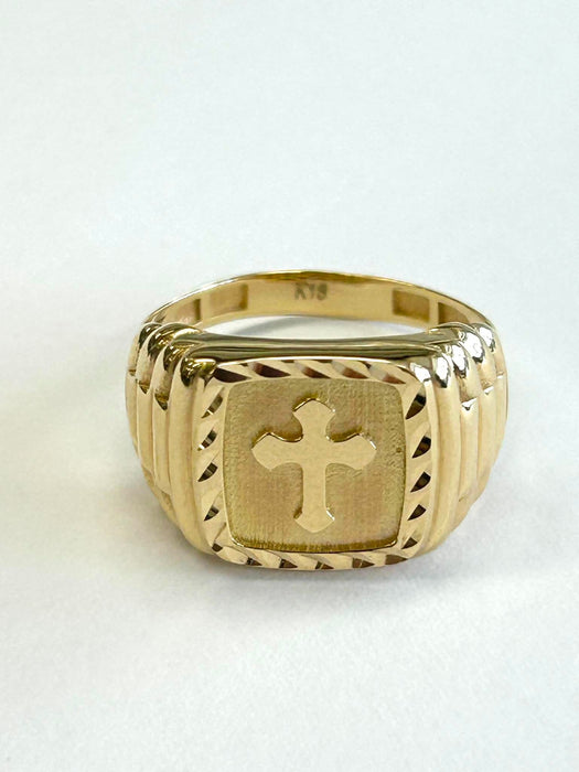 NO BRAND Cross Gold Ring
