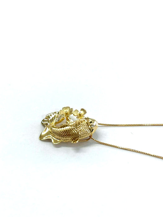 NO BRAND Koi Fish Diamond Necklace