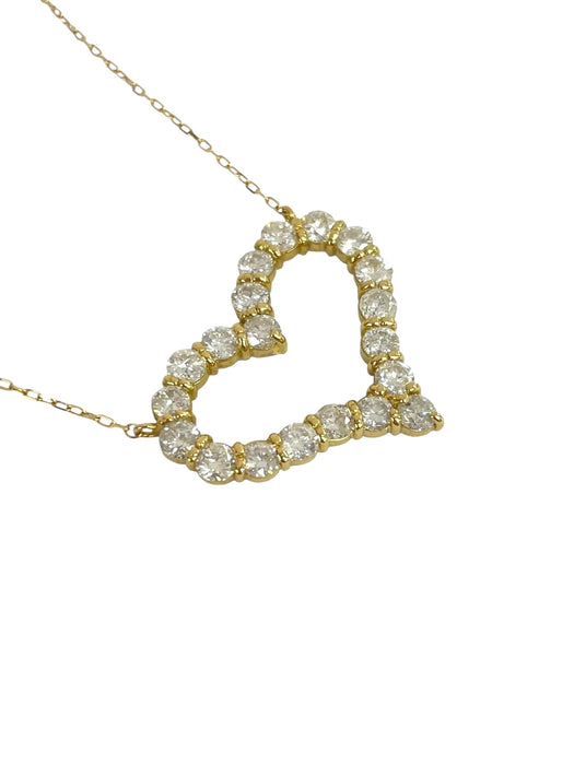 NO BRAND Open Heart Diamond Necklace
