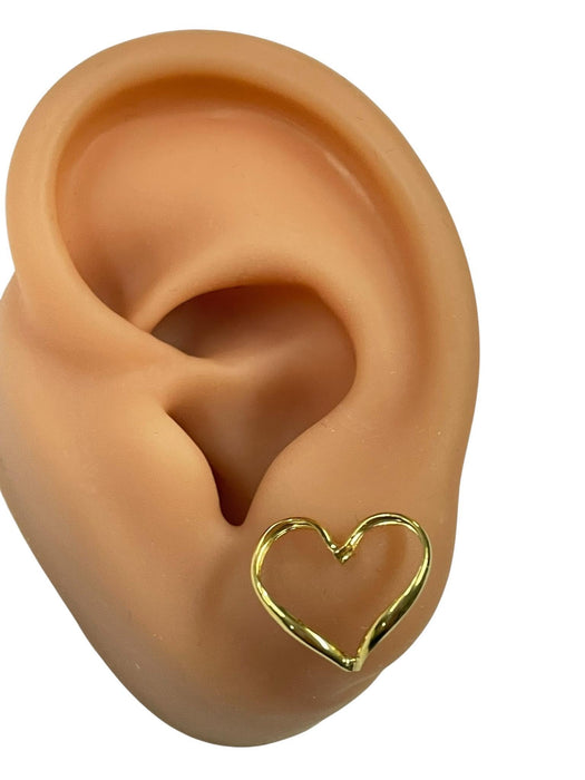 NO BRAND Open Heart Stud Earrings