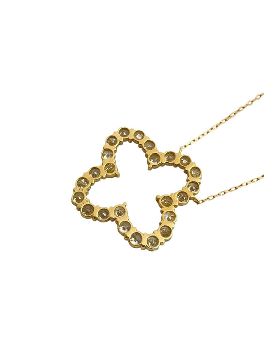 NO BRAND Clover Diamond Necklace