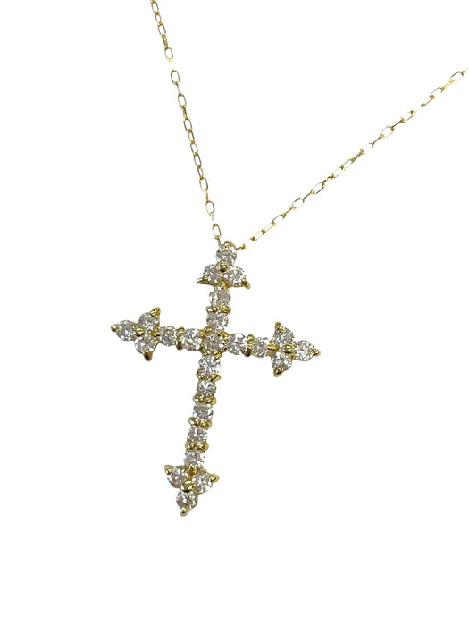 NO BRAND Cross Diamond Necklace