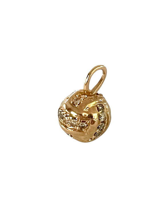 NO BRAND Volleyball Diamond Top Pendant