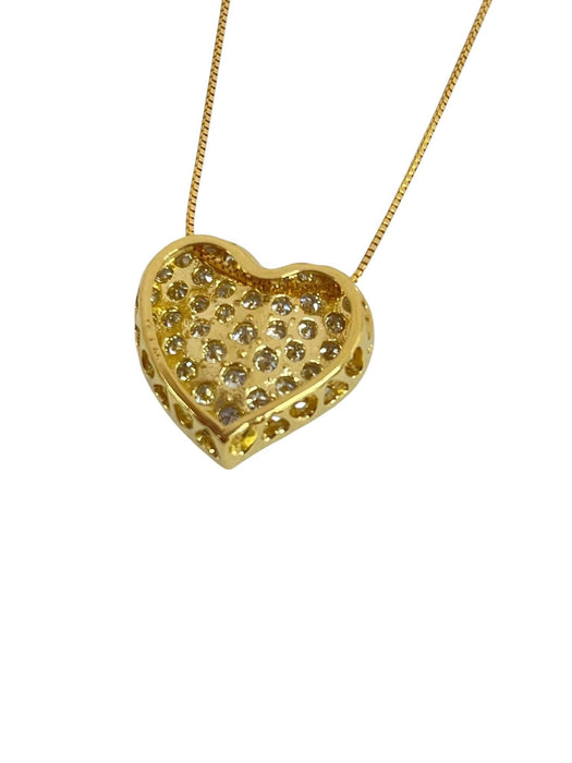 NO BRAND Heart Cluster Diamond Necklace