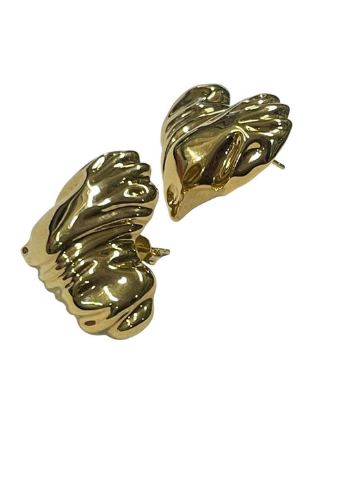 NO BRAND Heart Gold Stud Earrings