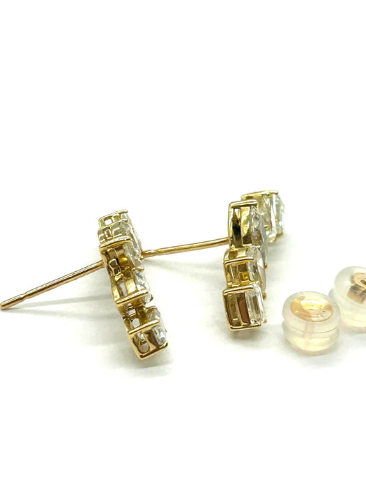 NO BRAND 5P Diamond Crawler Earrings