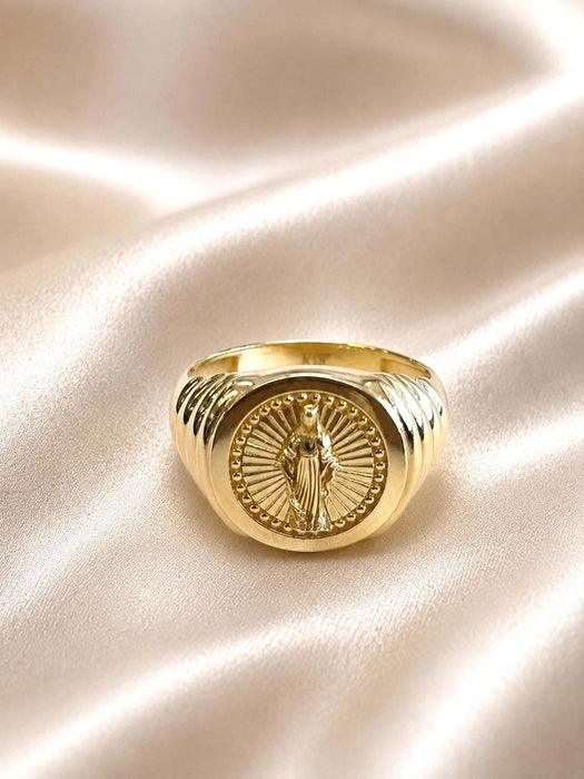NO BRAND Mother Mary Gold Ring
