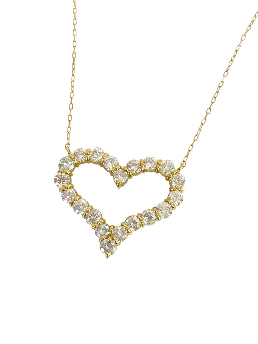 NO BRAND Open Heart Diamond Necklace