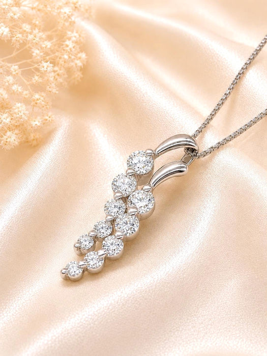 NO BRAND 10P Cluster Diamond Necklace