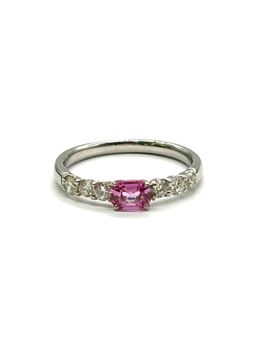 NO BRAND Pink Sapphire Diamond Ring