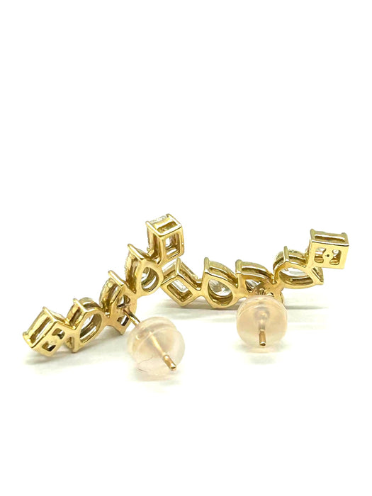 NO BRAND 5P Diamond Crawler Earrings