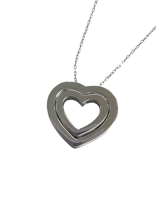 NO BRAND Heart Cluster Diamond Necklace