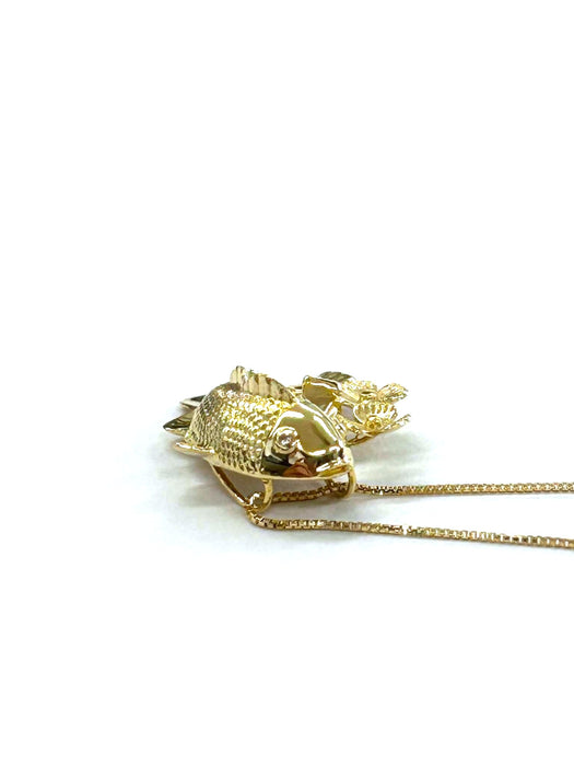 NO BRAND Koi Fish Diamond Necklace