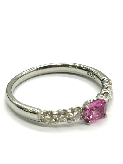 NO BRAND Pink Sapphire Diamond Ring