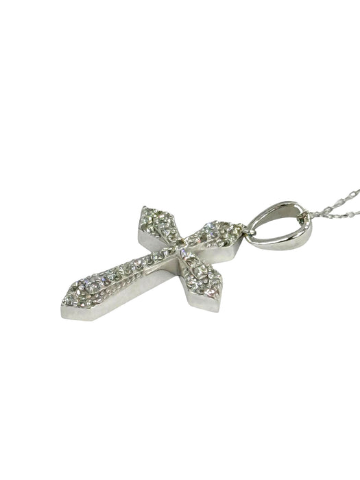 NO BRAND Cross Diamond Necklace