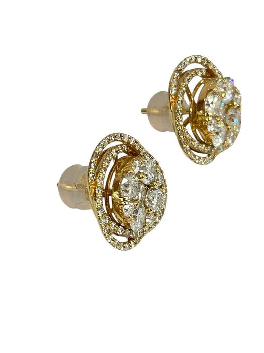 NO BRAND Lady Boss Diamond Stud Earrings