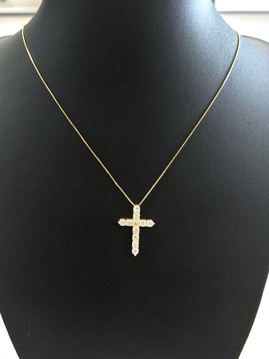 NO BRAND Cross Diamond Necklace