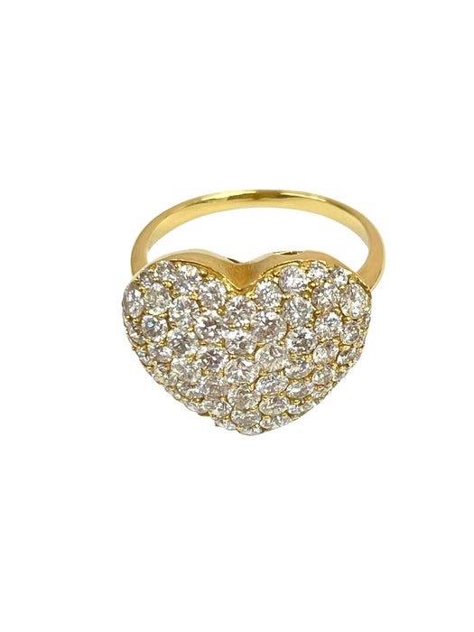 NO BRAND Heart Cluster Diamond Ring