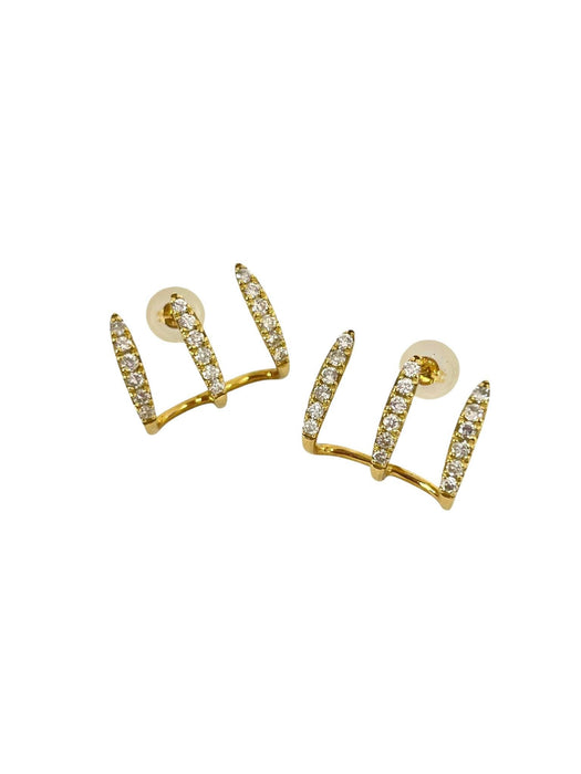 NO BRAND Crawler Diamond Stud Earrings