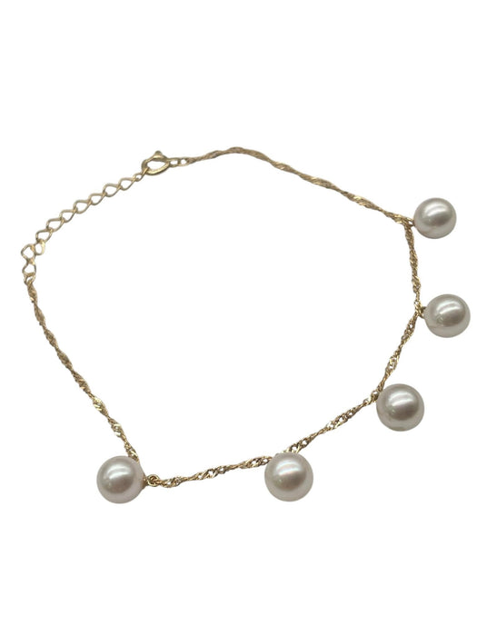 NO BRAND Akoya Pearl Station Bracelet