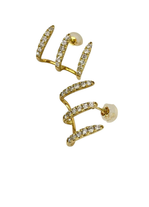 NO BRAND Crawler Diamond Stud Earrings