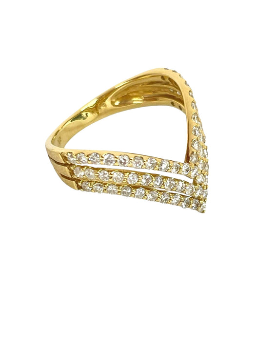 NO BRAND V Cluster Diamond Ring