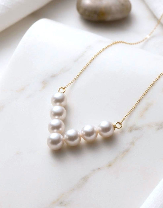 NO BRAND Akoya Pearl V Necklace