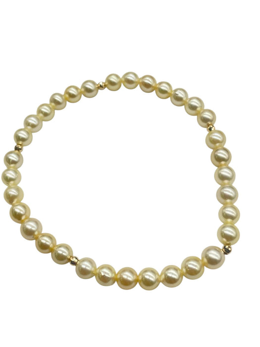 NO BRAND Akoya Pearl Golden Strand Bracelet