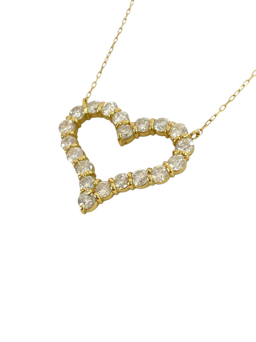 NO BRAND Open Heart Diamond Necklace