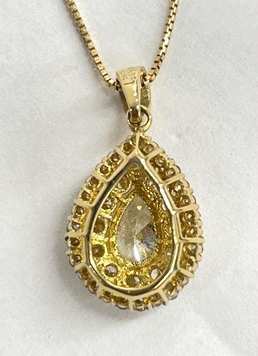 NO BRAND Pear Diamond Necklace