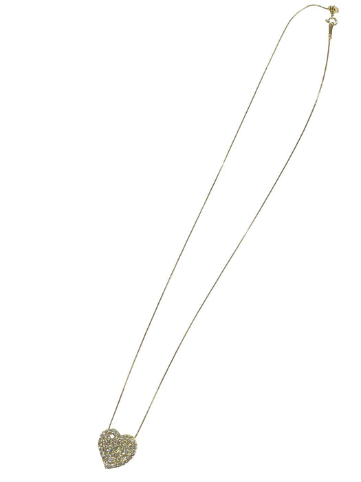 NO BRAND Heart Cluster Diamond Necklace