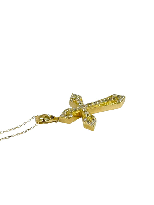 NO BRAND Cross Diamond Necklace