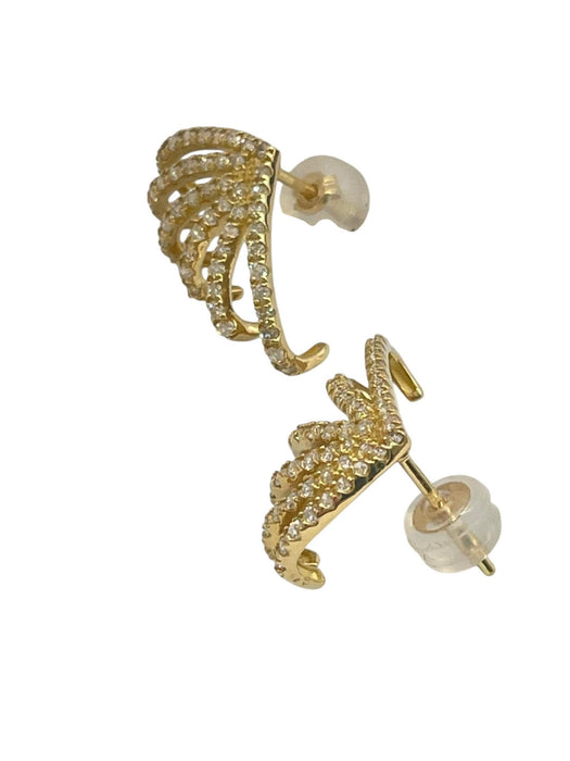 NO BRAND Crawler Diamond Stud Earrings