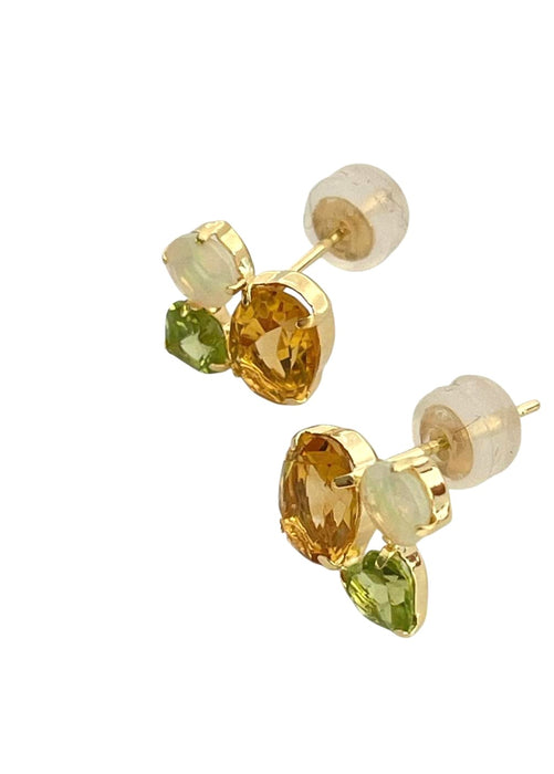 NO BRAND 3P Shape Multicolor Stud Earrings