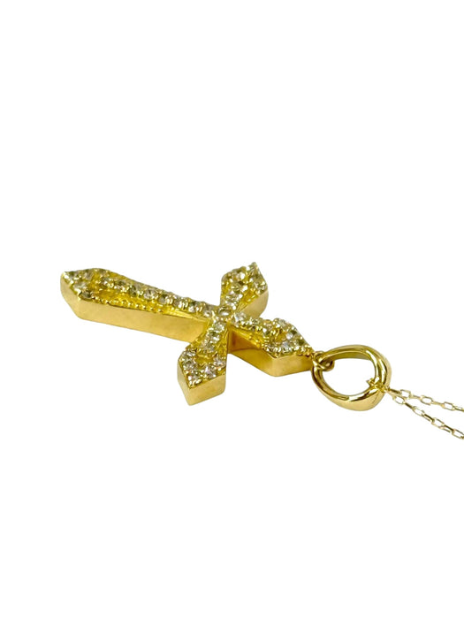 NO BRAND Cross Diamond Necklace