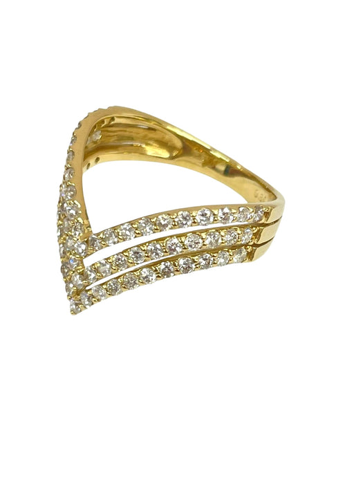 NO BRAND V Cluster Diamond Ring