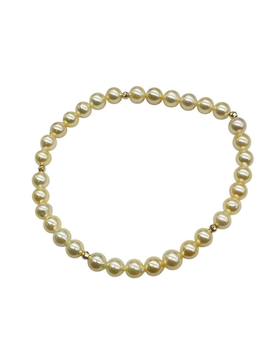 NO BRAND Akoya Pearl Golden Strand Bracelet