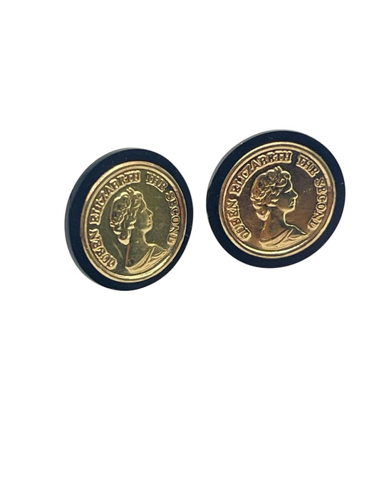 NO BRAND Queen Elizabeth Coin Stud Earrings
