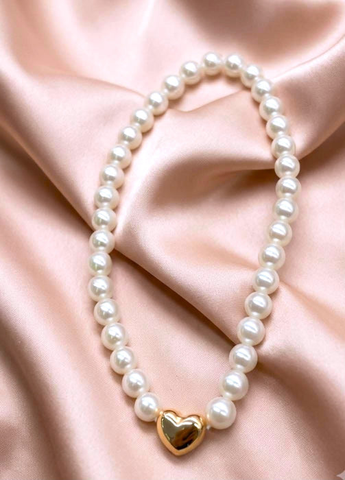 NO BRAND Akoya Heart Strand Bracelet