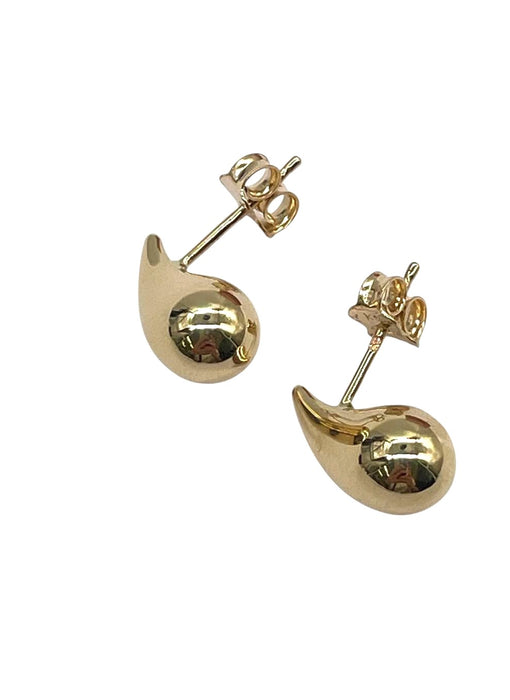 NO BRAND Teardrop Gold Stud Earrings