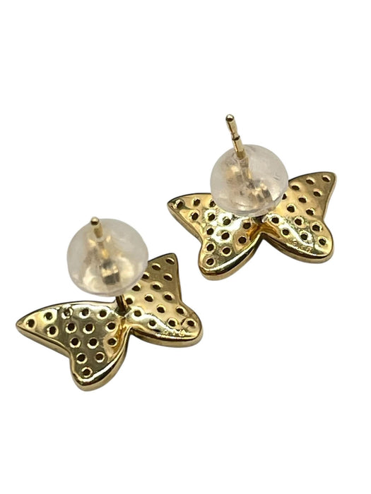 NO BRAND Butterfly Diamond Stud Earrings