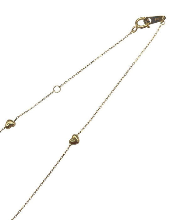 NO BRAND Heart Akoya Station Necklace