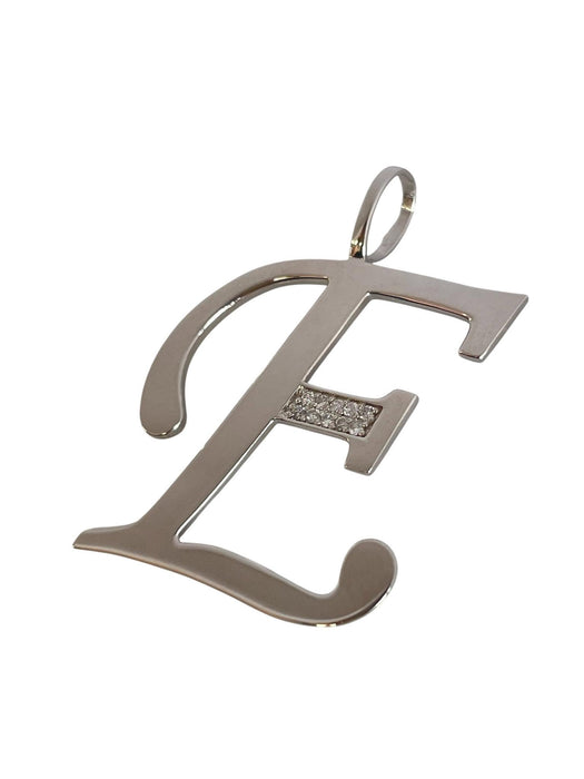 NO BRAND E Initial Diamond Top Pendant