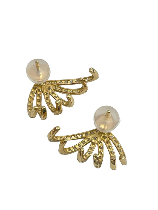 NO BRAND Crawler Diamond Stud Earrings