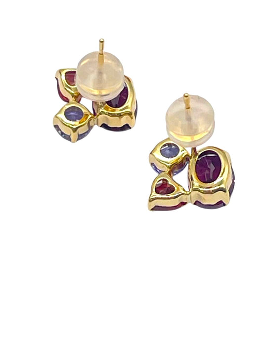 NO BRAND 3P Shape Multicolor Stud Earrings