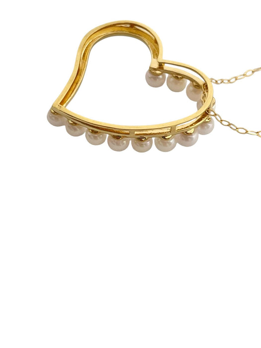 NO BRAND Heart Akoya Pearl Necklace